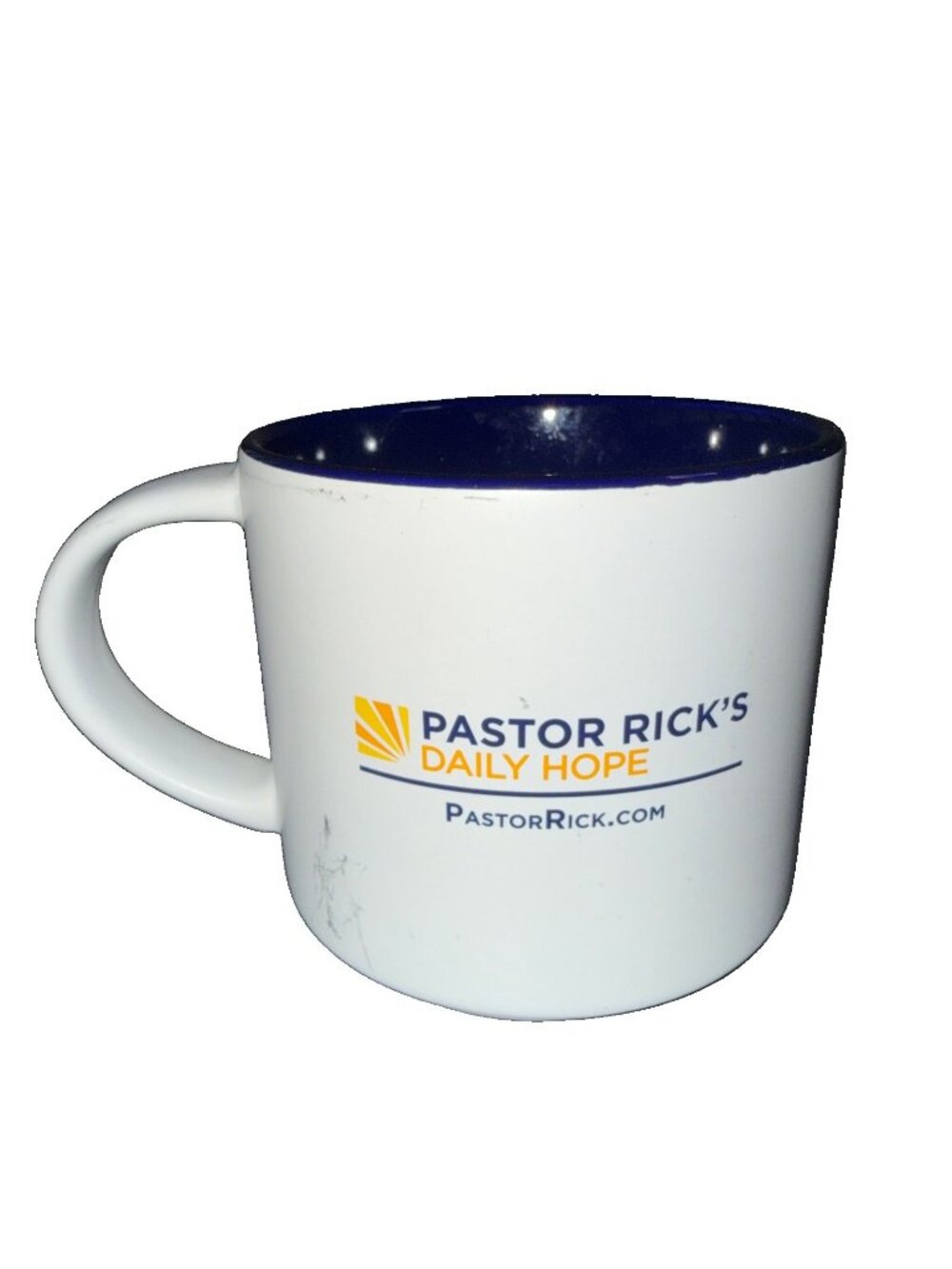 Pastor Ricks Daily Hope Coffee Mug 15 oz Preacher Beverage Mug BLACK MARKS
